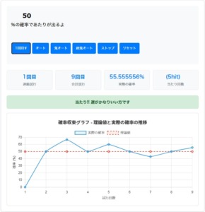 ガチャの確率シミュレーター