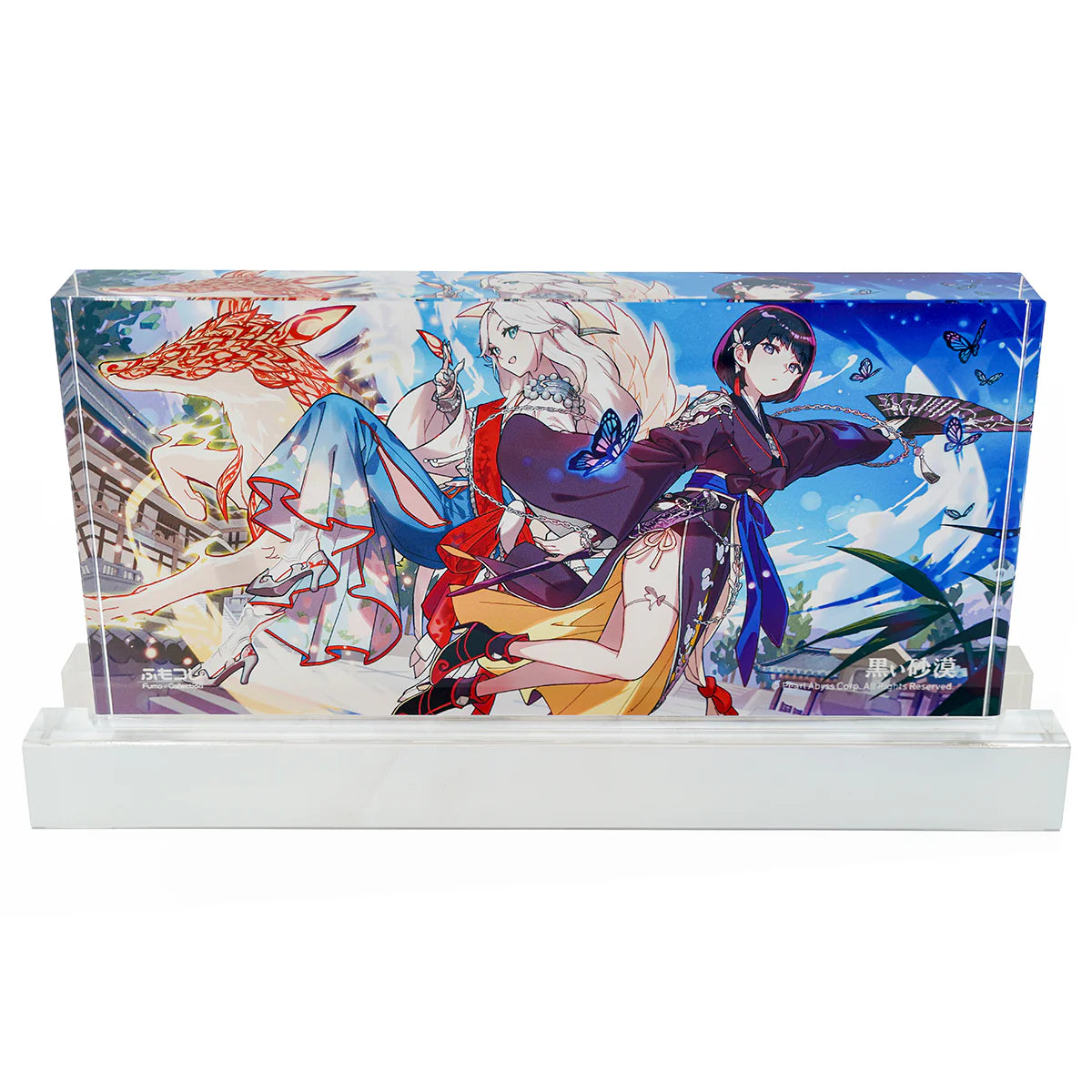 ふもコレ × 黒い砂漠 LEDスタンド付きアクリルブロック メグ＆ウサ